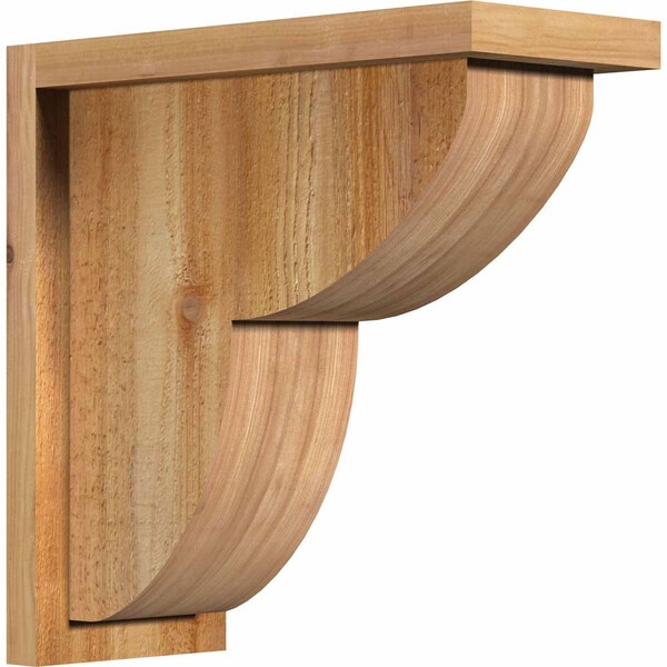 Ekena Millwork Crestline Rough Sawn Corbel w/Backplate, Western Red Cedar, 6"W x 14"D x 14"H COR06X14X14CRE01RWR - main